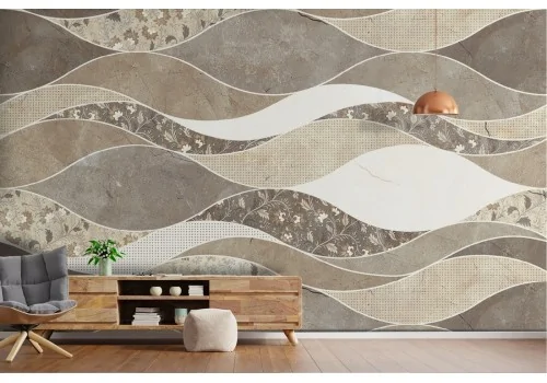 Wallpaper abstract lines and waves modern design