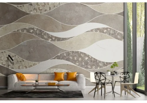 Carta da Parati linee e onde astratte design moderno 2