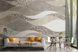 Wallpaper abstract lines and waves modern design