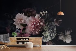 Vintage Nature Flowers Wallpaper