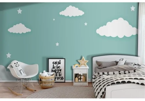 Carta da Parati paesaggio bambini cielo con nuvole