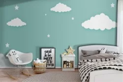 Carta da Parati paesaggio bambini cielo con nuvole