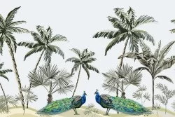 Carta da Parati Design e Stili Flora e Fauna Paesaggi e Natura animali Foreste e Alberi Tropicale