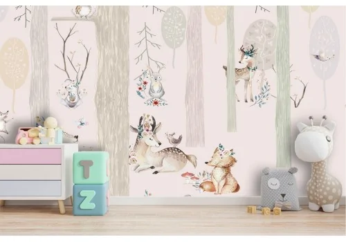 Animal wallpaper in the forest children's decoration 2
