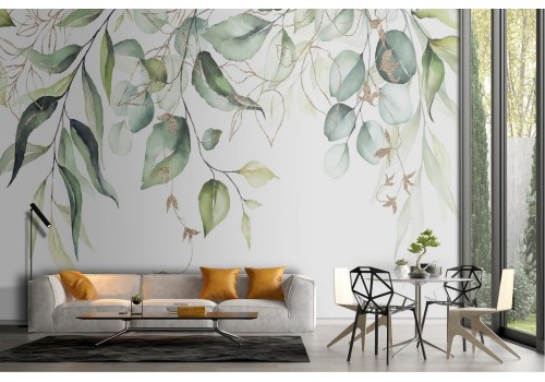 Wallpaper decoration climbing leaves nature