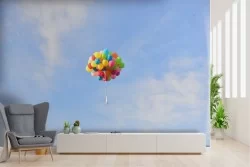 Wallpaper balloons in the sky landscape