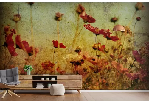 Carta da Parati prato di papaveri