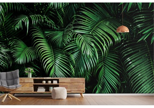 Tropical forest leaves nature wallpaper