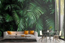 Carta da Parati foresta foglie tropicali natura