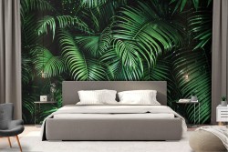 Carta da Parati Foglie Tropicale