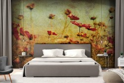 Wallpaper Flowers Nature Meadows and Hills Vintage