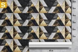 Wallpaper geometric marble tile decoration