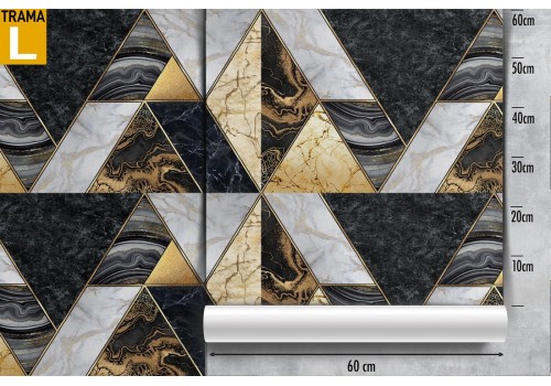 Wallpaper Design and Styles Surfaces and Textures Geometric Marble Tiles 2