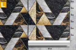 Carta da Parati Geometrica Marmo Mattonelle