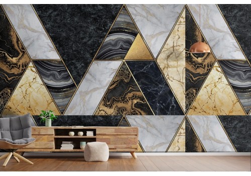 Wallpaper Design and Styles Surfaces and Textures Geometric Marble Tiles