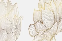Carta da Parati Design e Stili Flora e Fauna Fiori Luxury Natura Stilizzata