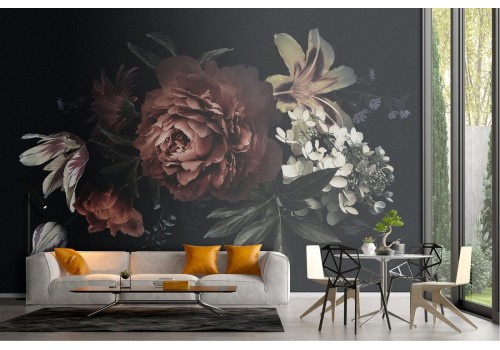 Wallpaper bouquet flowers vintage nature 2