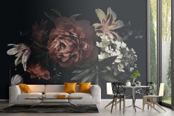 Wallpaper bouquet flowers vintage nature
