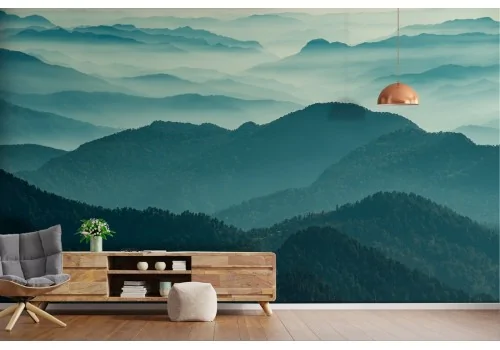 Wallpaper landscape mountains with natural forests