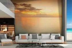 Carta da Parati paesaggio mare al tramonto alba