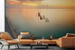 Carta da Parati paesaggio mare al tramonto alba