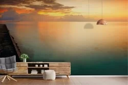 Carta da Parati Alba Tramonto Spiaggia e Mare