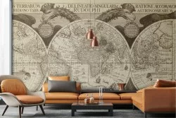 Ancient Mediterranean world map wallpaper