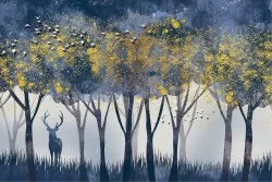 Carta da Parati Flora e Fauna Paesaggi e Natura Design e Stili animali Astratta Foreste e Alberi Natura