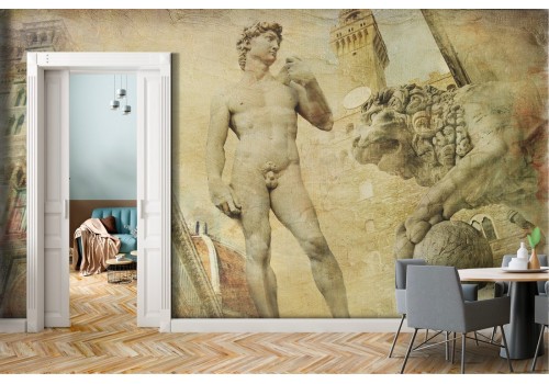 Carta da Parati Firenze statue vintage