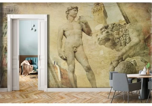 Carta da Parati Firenze statue vintage