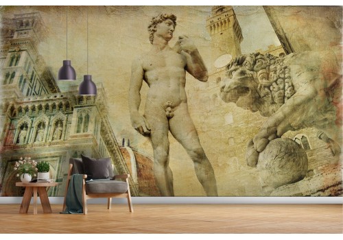 Florence vintage statues wallpaper 2