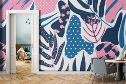 Abstract Wallpaper Modern Nature Flowers