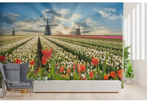 Carta da Parati natura prato fiorito