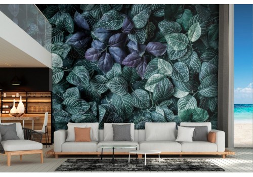 Carta da Parati natura cespuglio foglie verdi