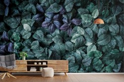 Carta da Parati Foglie Foglie e Fiori