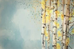 Carta da Parati Design e Stili Flora e Fauna Alberi Natura Orientale zen