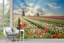 Carta da Parati natura prato fiorito