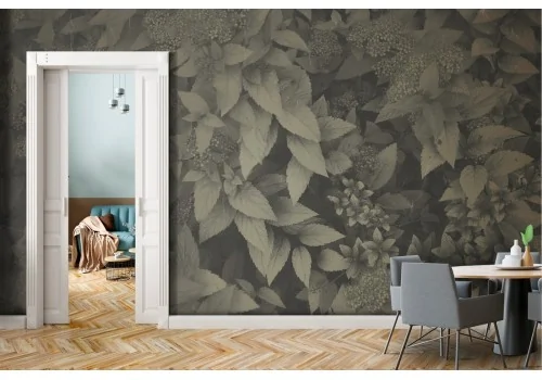 Carta da Parati foglie natura design filtro antico