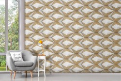 Carta da Parati decorazione geometrica effetto legno