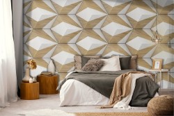 Geometric Wood Wallpaper