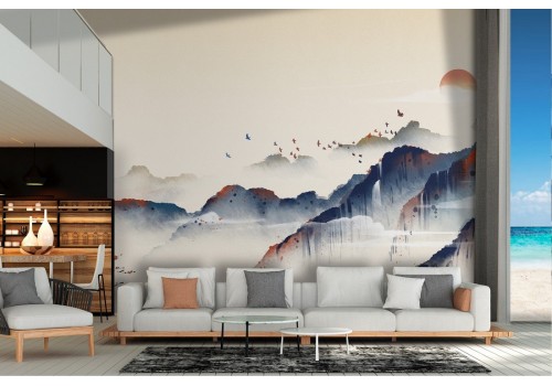 Wallpaper mountains abstract landscape nature