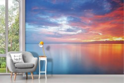 Wallpaper landscape sea with sky sunset dawn
