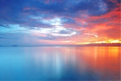 Wallpaper Landscapes and Nature Dawn Sunset Sky Beach and Sea