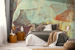 Modern Abstract Wallpaper Stripes and Waves