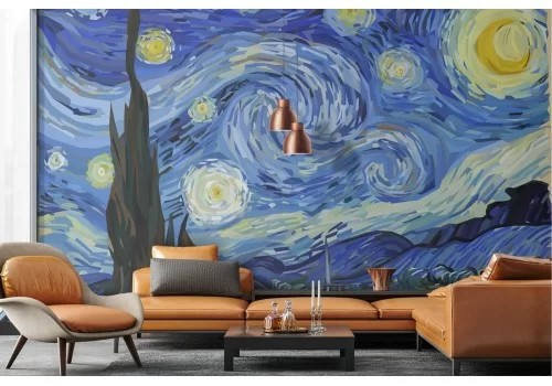 Carta da Parati dipinto van Gogh Notte Stellata 2