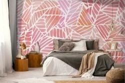 Modern Geometric Wallpaper Stripes and Waves