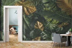 Carta da Parati Foglie Luxury Tropicale