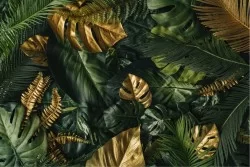 Carta da Parati Design e Stili Flora e Fauna Foglie Luxury Tropicale
