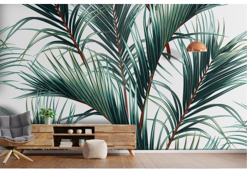 Tropical leaves wallpaper nature illustration