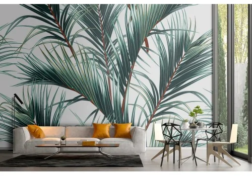 Tropical leaves wallpaper nature illustration 2